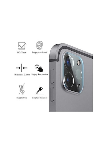 Apple Uyumlu iPad  Pro 11 / 12.9 2020 2021 Cam Kamera Lens Koruyucu