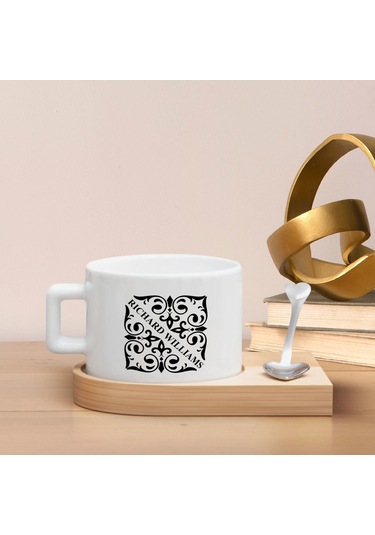 Bk Gift Kişiye Özel İsimli Ahşap Altlıklı Seramik Fincan-7 , Meslek Hediyesi, Yeni İş Hediyesi Kobitmeyen138083 Bk Gift