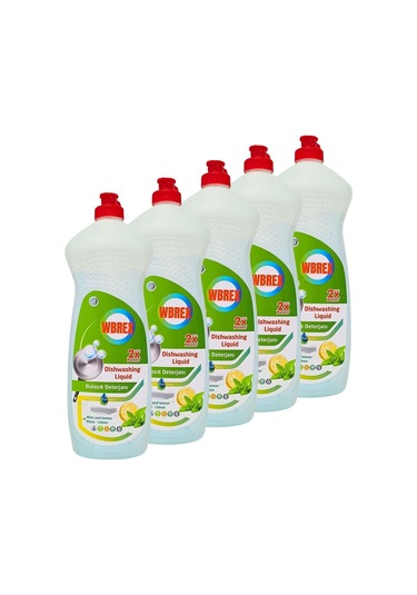 Wbrex Nane Limon Kokulu Bulaşık Deterjanı 5 x 650 ML