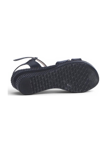 Ayakcenter Byn Ayışığı By34 Cilt Siyah Kadın 7 Cm Topuklu Sandalet
