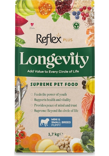 Reflex Plus Longevity Mini Ve Küçük Irk Yavru Köpek Maması 1700g 103 Ivory