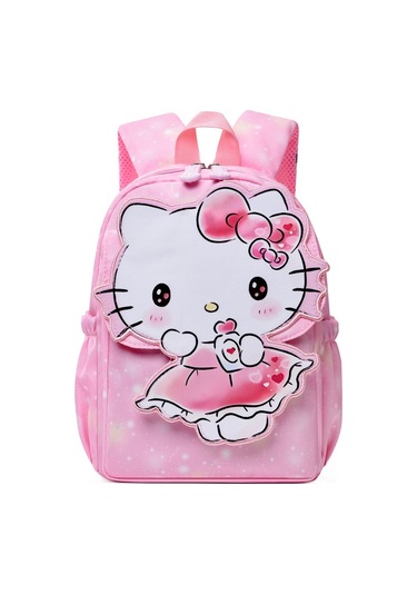 Anaokulu Karikatür Desenli Sırt Çantası-pembe