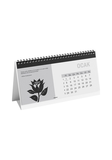 Çiçek Temalı Poster Masaüstü Takvimi-2217