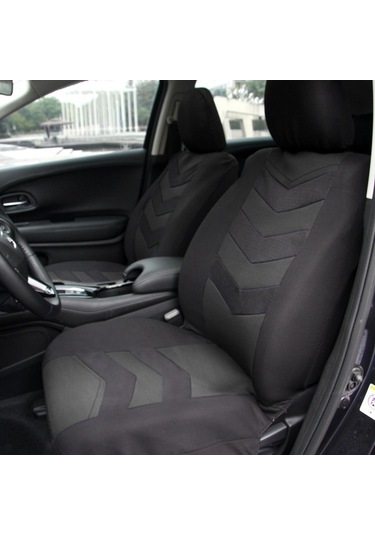 Novahub Universal Araba Koltuk Kılıfı Siyah Gri 2 Ön Koltuk Kılıfı, Kompatibilite, Kolay Montaj, Kullanıcı Dostu