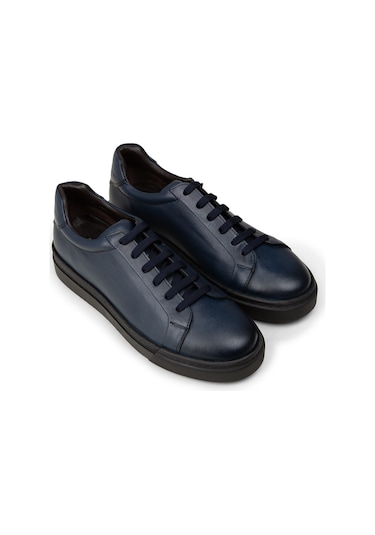 Deery Erkek Süet Lacivert Sneaker Ayakkabı - 02018mlcvc02