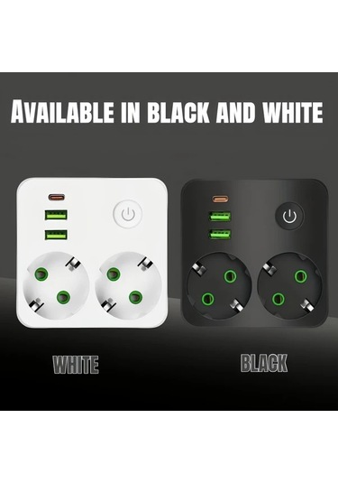 Siyah Ql-86u 5-eu Prizli Güç Şeridi Çoklu Seviyeli Adaptör, Masaüstü/duvar Adaptörü. Yatak Odası Güç Şeridi/mutfak Güç Şeridi/oturma Odası Güç Şeridi