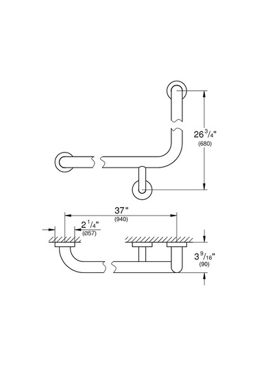 Grohe Tutunma Barı 74x100 Cm Essentials Krom - 40797001