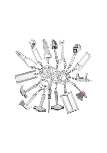 Sones 10 Parça Alet Metal Anahtarlık H-397 Balta Pençe Çekiç