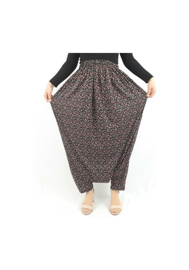 Özözkanlar Çiçekli Yöresel Menekşe Aşağıdan Ağlı Şalvar Renk-4 Çok Renkli