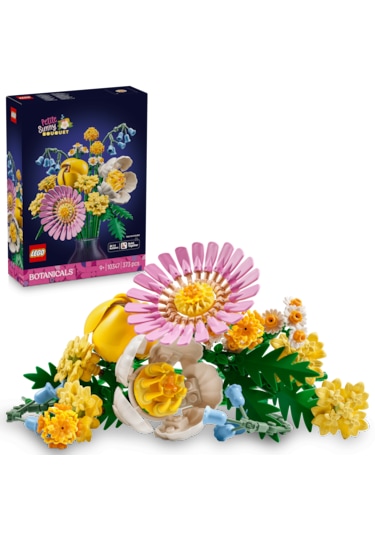 LEGO® Botanicals Küçük Sarı Buket 10347 - 9 Yaş ve Üzeri için Yaratıcı Dekoratif Çiçek Buketi Yapım Seti (373 Parça)