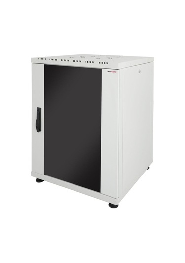 Canovate 22u 600x600mm 19'' Dikili Tip Network Rack Kabinet Gri Flatpack 2 Yıl Üretici Garantili