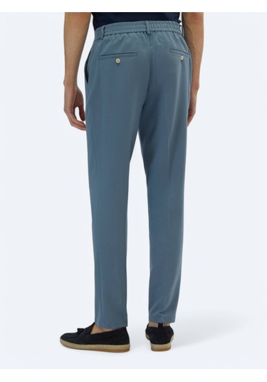 Havacı Mavi Dokuma Jogging Fit Casual Pantolon Havacı Mavi