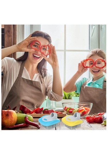 Cc Ggball 3 Parça Meyve Sebze Fırçası, 3 Adet Sebze Fırçaları Meyve Scrubber Esnek Kıllar Scrubber Temizleme Aracı Havuç Meyveler Için Mutfak Fırçası Ev Mutfak