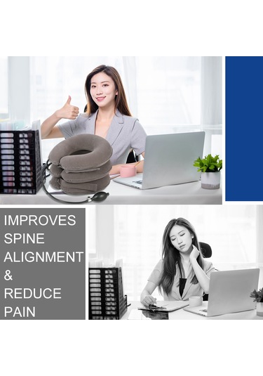 Vkemall Gri 3 Katlı Hava Şişirilebilir Boyun Traksiyonu - Evde Kullanıma Uygun El Tutulu Masaj Aleti, Boyun Ağrısı Ve Egzersiz İçin Kahverengi Vkemall Gri 3 Katlı Hava Şişirilebilir Boyun Traksiyonu - Evde Kullanıma Uygun El Tutulu Masaj Aleti, Boyun Ağrısı Ve Egzersiz İçin Kahverengi