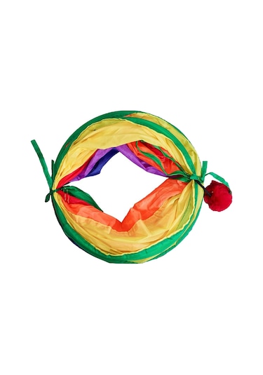 Herniks Düz Katlanabilir Gökkuşağı Kedi Tüneli 115 CM