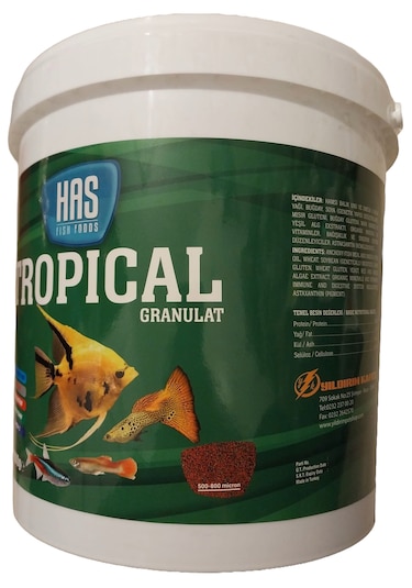 Has Tropical Gran 3kg Kova Lepistes Moli Canlı Doğuran Balık Yemi