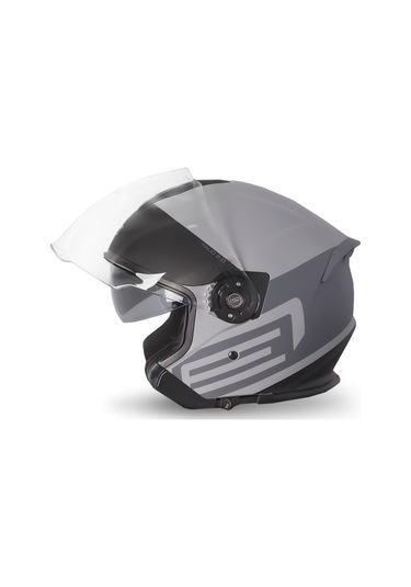 Palio 2.0 Scout Mat Titanyum-siyah Güneş Vizörlü Açık Kask C2 Siyah