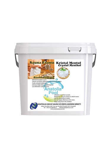 Anatolia Pool Sauna Esansı Kristal Mentol 5 Kg Sauna Essence