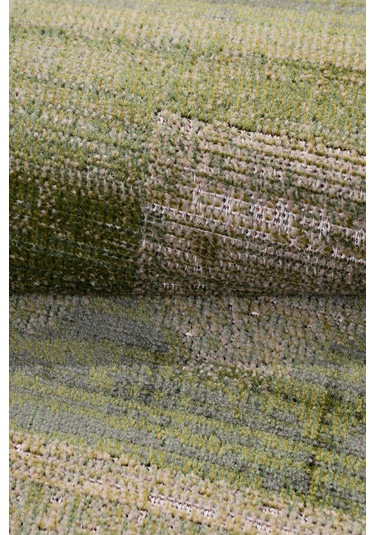 Arkaik Halı Koleksiyonu Zamansız Dokulu Desen, Tozumaz, Kolay Temizlik, İnce Form Yeşil