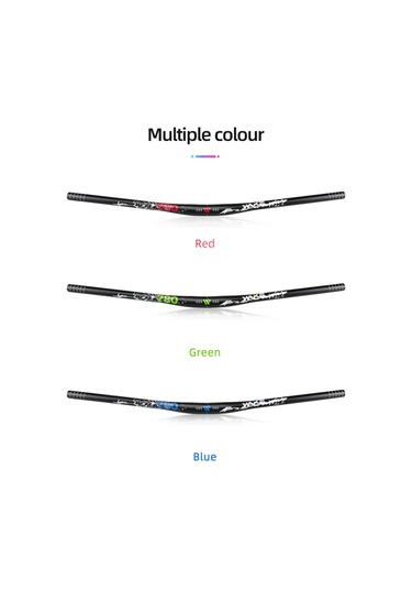 Dağ Bisikleti Gidonu 31.8mm Çap Yüksek Yükselen Gidon Mat Yüzey 720mm 780mm Uzunluk Alüminyum Alaşımlı Gidon Bisiklet İçin Mavi