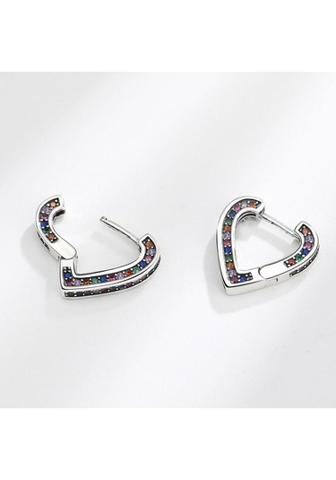 Tancise 925 Ayar Gümüş Zirkon Küpe Damla Küpe Kadınlar Için Düğün Hediyeleri Çok Renkli