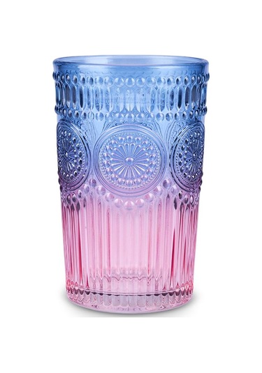 Karaca  Sunflower Meşrubat Bardağı 332 Ml Mavi Pembe