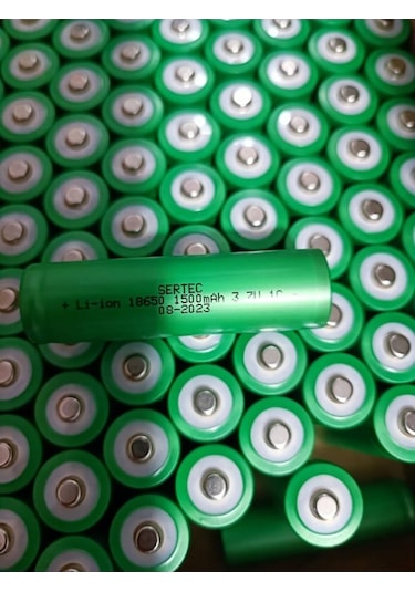 2 Adet-1500 Mah 3.7v 18650 Li-on Şarjlı Pil