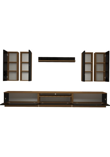 Decoraktiv Trendstyle 8d Mdf Tv Ünitesi Tv Sehpası Ceviz - Siyah