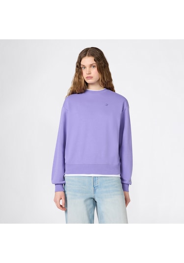 Champion Crewneck Regular Fit Kadın Mor Sweatshirt 118557 2800462