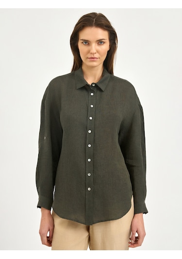 Karaca Kadın Comfort Fıt Gömlek-haki 12.25s.04.018 Haki