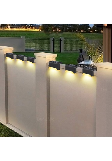 Yaozixa Dış Mekan Güneş Enerjili Basamak Lambası - Islak Işık 4 Adet - Led Bahçe, Çit, Merdiven Aydınlatması - Ip55 Su Geçirmez