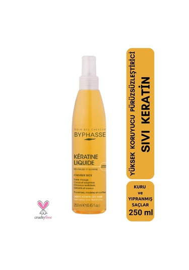 Byphasse Kuru Saçlara Özel Keratin İçerikli Yüksek Koruyucu ve Pürüzsüzleştirici Saç Kremi 250 ML