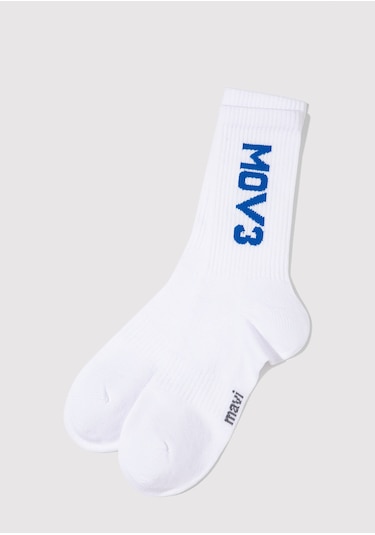 Mavi - Mov3 Beyaz Soket Çorap 0911969-620 Beyaz