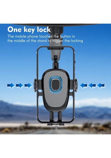 Dikiz Aynası Telefon Tutacağı Esnek Araç Telefonu Tutacağı Tip 1 Siyah