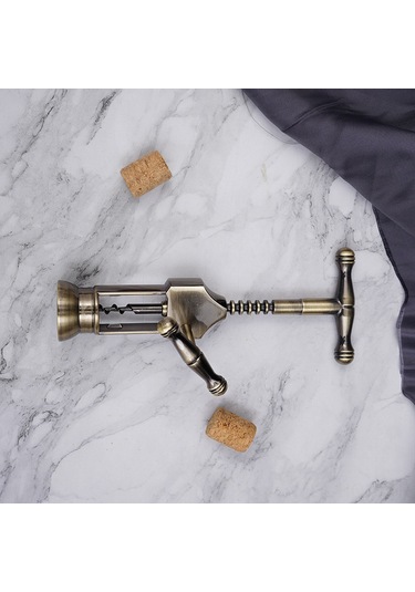 Suofeng Vintage Çinko Alaşımlı Şarap Açacağı - Pratik Ve Dayanıklı Ev Kullanımı Bronz