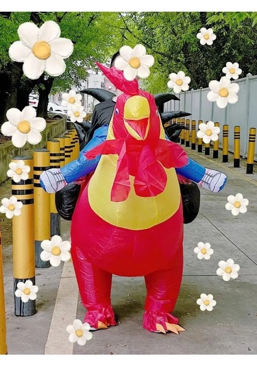 Şişme Horoz Kostüm, Şişme Süslü Elbise Ve Cadılar Bayramı