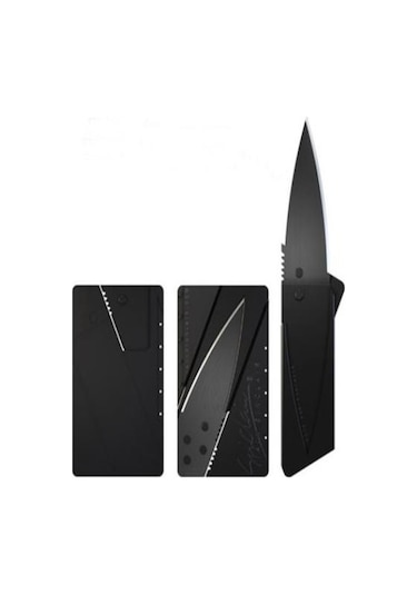 Kart Çakı Kart Bıçak Cüzdan Çakı Siyah