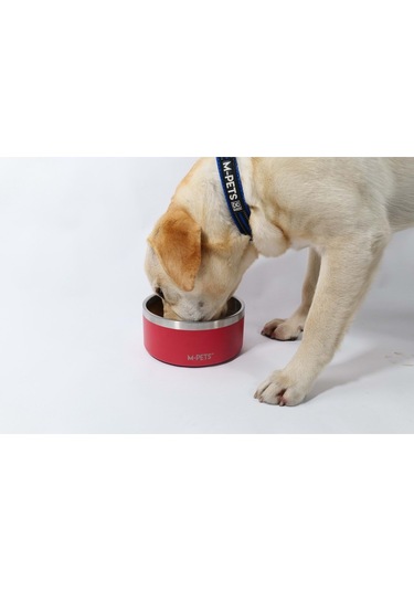 10531099 M-pets Eskımo Çift Cidarlı Mama Kabı 2l Red