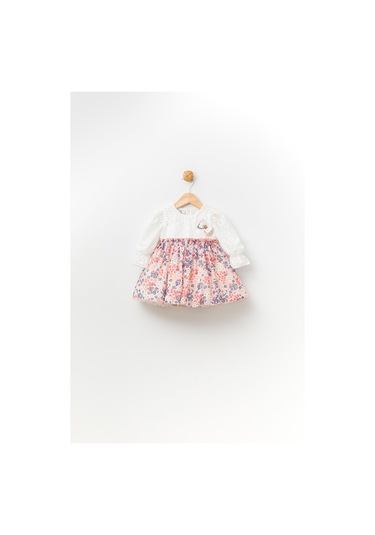 Çiçekli Kız Bebek Çocuk Bayramlık Elbise 001