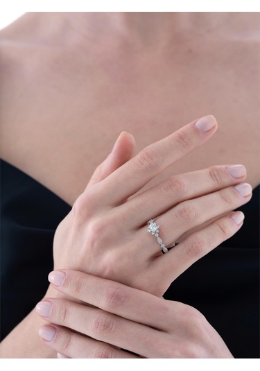 0,50 Karat Tasarım Tektaş Pırlanta Yüzük-808