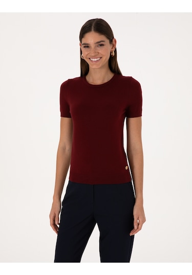 Pierre Cardin Kadın Vişne Kazak /triko 50316341-vr223 Vişne