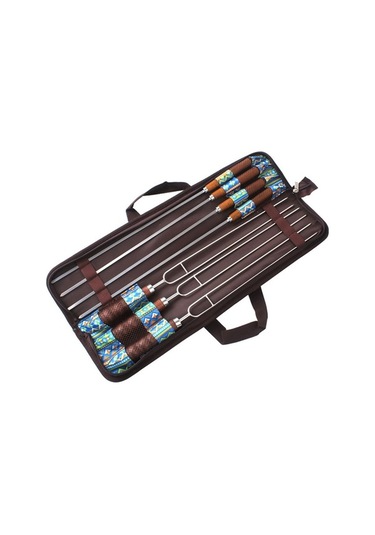 Didadodo Ahşap Sap Barbekü Mangal Şişisi, Ahşap Kılıf İle Artırılmış