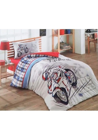 Kristal Ranforce Tek Kişilik Nevresim Takımı Storm Beyaz