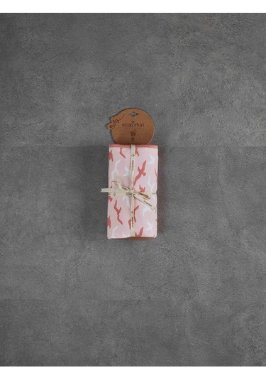 Ecocotton Turna Bebek Bebek Penye Battaniye Somon 90 X 90 Cm Beyaz