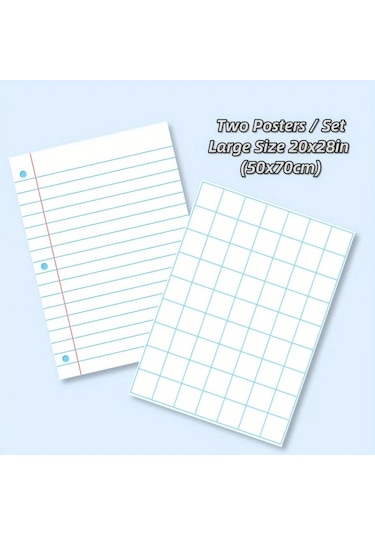 Xuweiwei Izgara Desenli 2 Büyük Yaz-sil Tahta Seti Kolay Temizlenir Ofis Okul