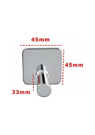 Glare Konik Kendinden Yapışkanlı Askılık Tekli Krom 4 Lü Paket Krom