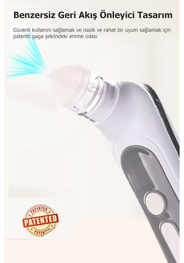 Babyhope H-031 - 5 Kademeli Elektrikli Bebek & Çocuk Burun Aspiratörü 0-12 Yaş Uyumlu Temizleme Cihazı