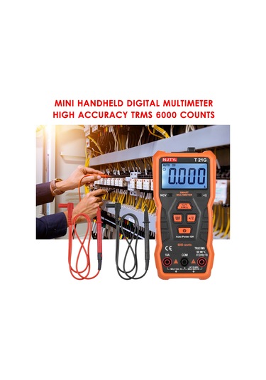 Njty T21g 6000 Sayım Mini Akıllı Gerçek Siyah&turuncu Multimetre