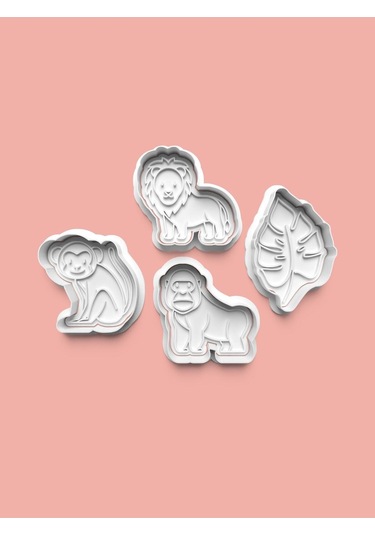 Orman Hayvanları Kurabiye Kalıbı Ve Şeker Hamuru Kalıbı 4'lü Set