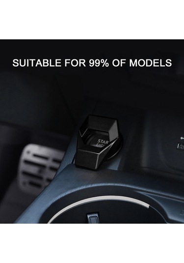 Skycity Lamborghini Araçları İçin Alüminyum Allüvyum Motor Başlatma Düğmesi Kapağı - Siyah, Dayanıklı, Kolay Kurulum, İç Dekorasyonu Artırır